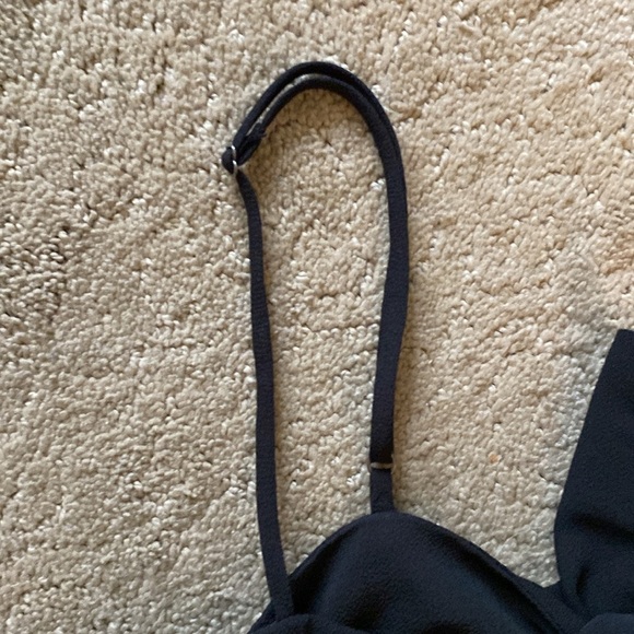 LUCY IN THE SKY DOUBLE TIE BACK RUFFLED HEM MINI DRESS - Picture 3 of 10